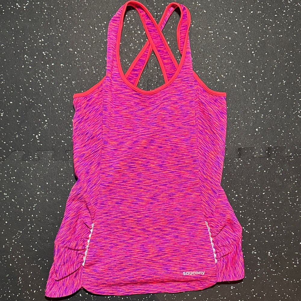 Saucony Women's Vibrant Pink Racerback Tank Top